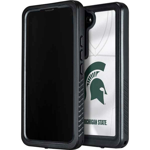 Michigan State University White Jersey Galaxy S24 Plus Waterproof Case